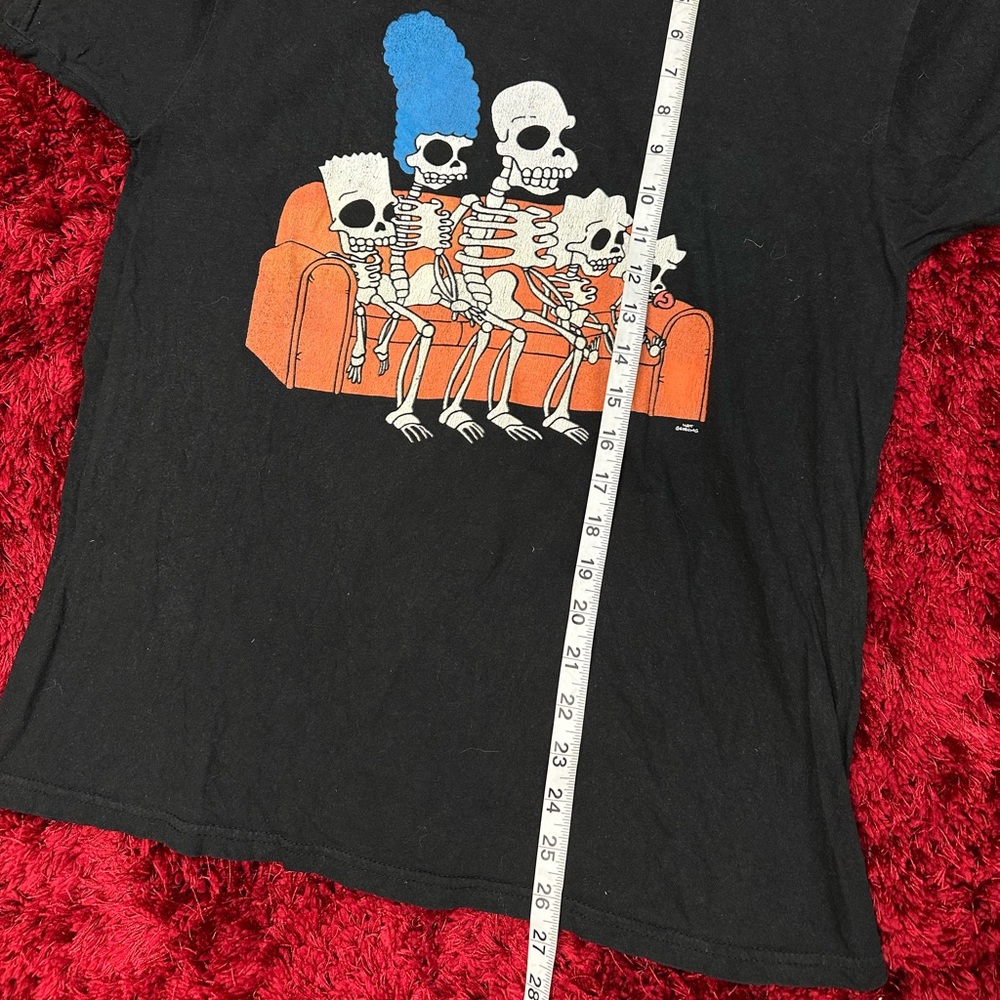 The Simpsons Halloween Shirt Medium Black Skeleton Springfield - Picture 5 of 5